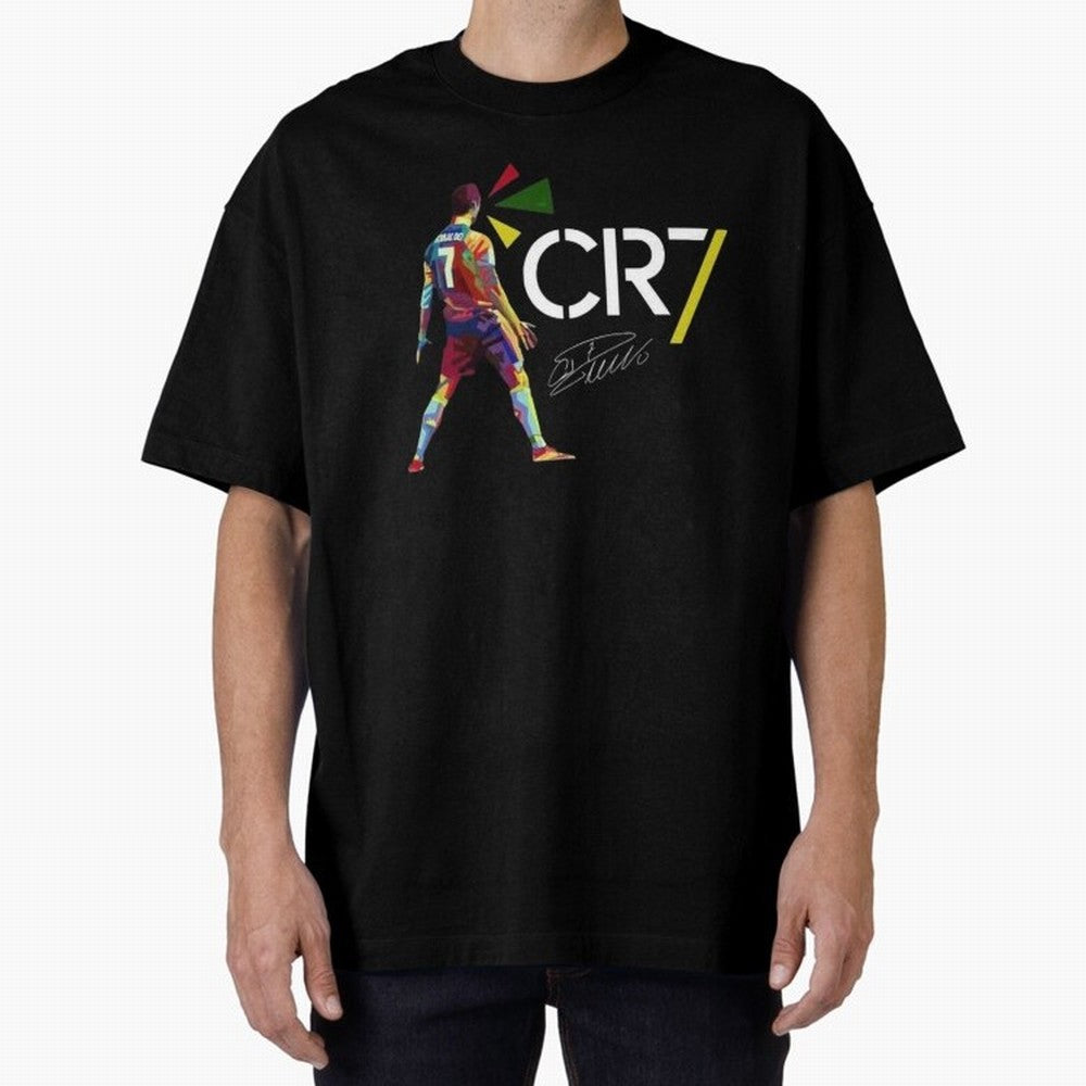 Cr7 Cristiano Ronaldo Signature Oversized T-Shirt Join Global Football Passion for FIFA World Cup 2026 USA Canada Mexico, Featuring Messi, Germany, Game Day Rituals, Football Legends, Country Pride and the Road to the Final; Built for Supporters