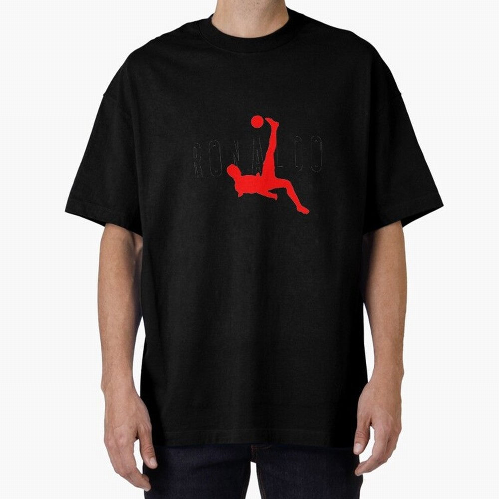Air Ronaldo Oversized T-Shirt Make Game Day About FIFA World Cup 2026 Spirit, Connected to Argentina and Brazil, Messi, Champion Mindset, Group Stage Buzz, Knockout Tension and Passionate Fan Culture; Ideal for Football Dads, Football Moms,
