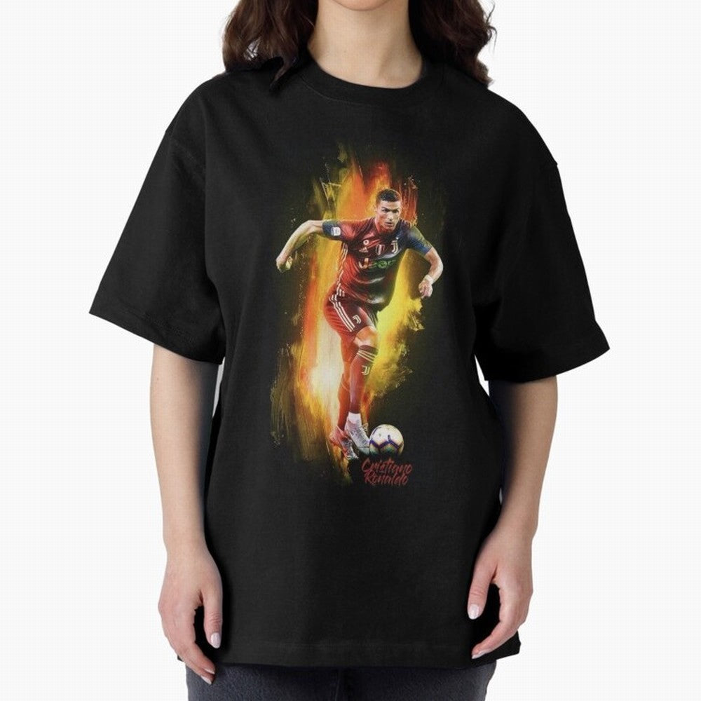 Ronaldo Wallpaper Oversized T-Shirt Mark FIFA World Cup 2026 Group Stage Spirit, Connected to Brazil, Portugal and Argentina, Mbappe and Neymar, Classic Soccer Heritage, Championship Pressure, Fan Loyalty and International Pride; Made for Die Hard