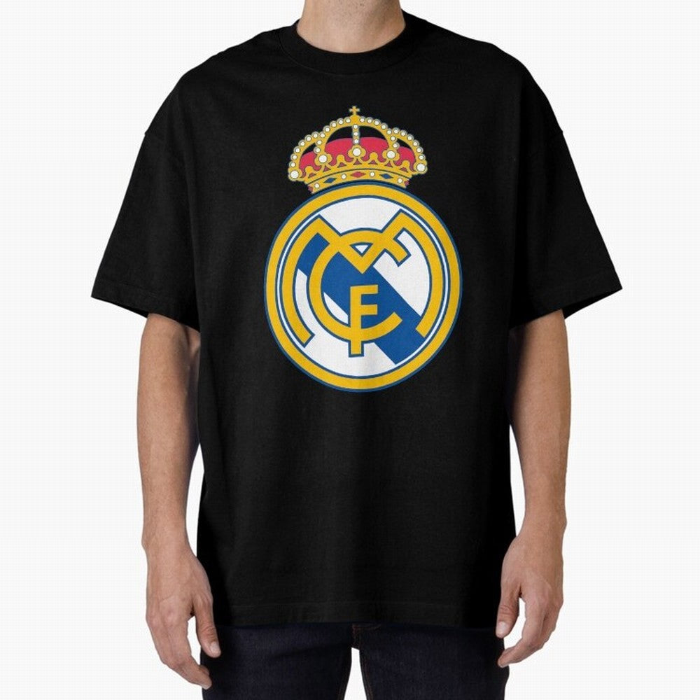 The Madrid CF Logo Oversized T-Shirt Feel the Trophy Chase of Match Day Hype around FIFA World Cup 2026, Neymar, Haaland and Cristiano Ronaldo, Brazil, Goal Celebration Energy, Supporter Heritage, Football Icons and Worldwide Tournament Joy; Made
