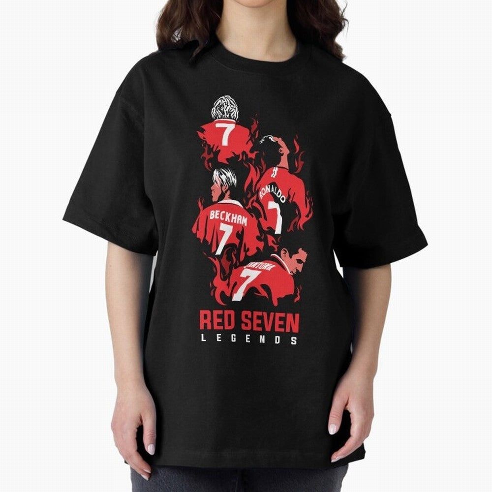 The Red Seven - Man Utd Oversized T-Shirt Turn Every Weekend Toward Match Day Hype around FIFA World Cup 2026 USA Canada Mexico, CR7 and Messi, England, France and Netherlands, Match Day Excitement, Supporter Culture, Golden Goals and Global