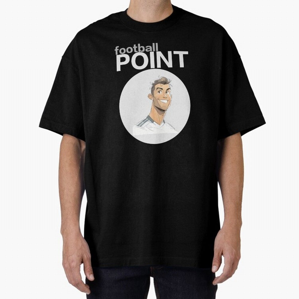 Cristiano Ronaldo POINT Oversized T-Shirt Spotlight FIFA World Cup 2026 for Fans of Messi, CR7 and Mbappe and Portugal, Bringing Global Supporter Spirit, Legendary Goals, National Colors and Tournament Celebration; Perfect for People Who Love