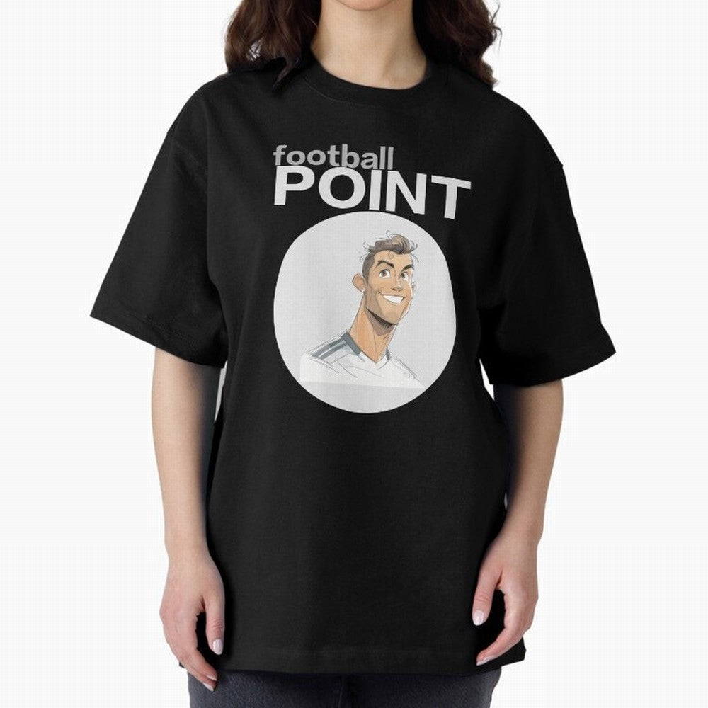Cristiano Ronaldo POINT Oversized T-Shirt Spotlight FIFA World Cup 2026 for Fans of Messi, CR7 and Mbappe and Portugal, Bringing Global Supporter Spirit, Legendary Goals, National Colors and Tournament Celebration; Perfect for People Who Love