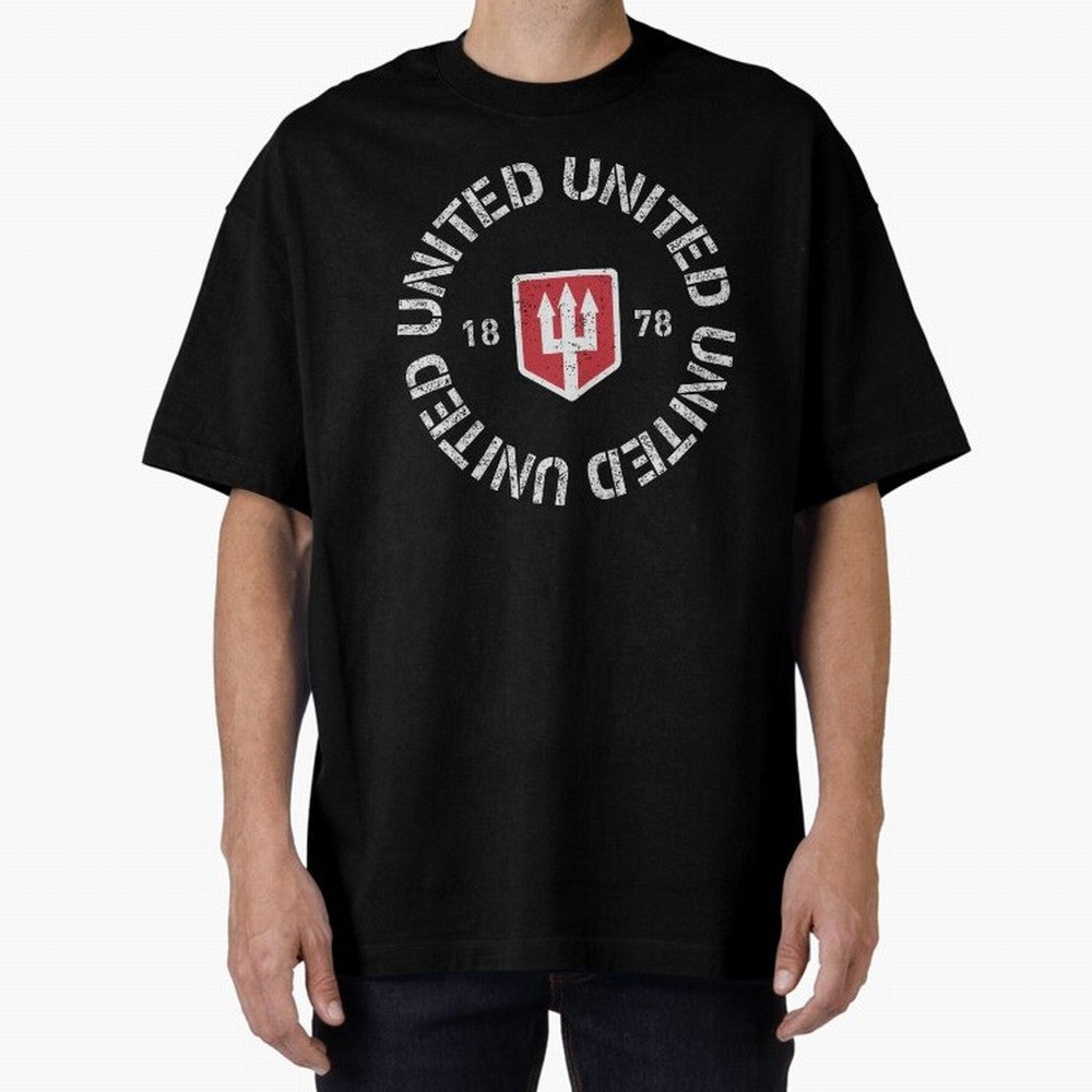 Manchester United Retro Vintage Oversized T-Shirt Enjoy Match Day Hype around FIFA World Cup 2026, Mbappe, France and Portugal, Football Festival Excitement, Trophy Ambitions, Country Rivalries and Star Player Buzz; Ideal for Football Dads,
