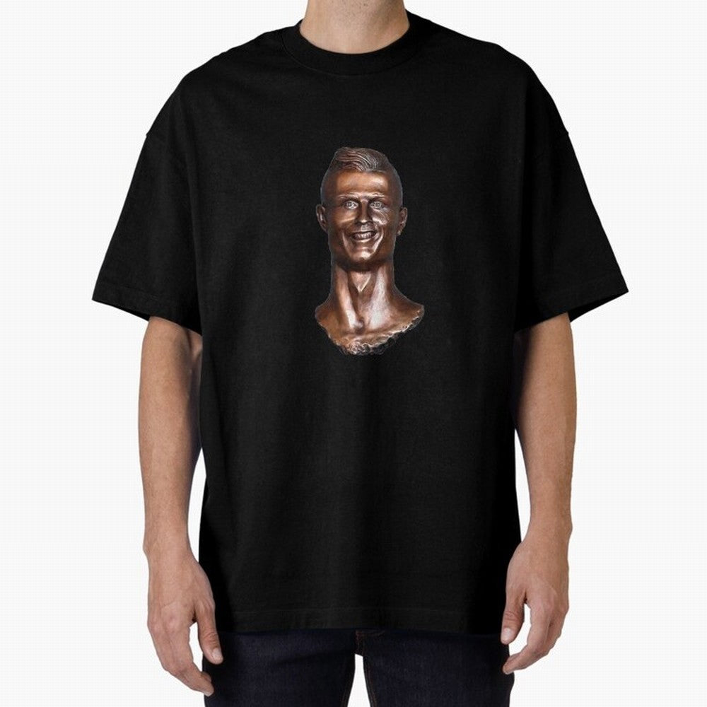 Cristiano Ronaldo Statue Oversized T-Shirt Fuel the Hype around FIFA World Cup 2026 USA Canada Mexico for Fans of Messi, CR7 and Mbappe and England, France and Netherlands, Bringing Stadium Memories, Football Loyalty, International Chants and