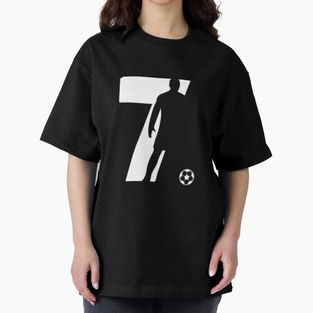 CR 7 Oversized T-Shirt Celebrate Fan Culture around Global Football Passion for FIFA World Cup 2026 USA Canada Mexico, Built around CR7 and Messi, France and Portugal, Fan Favorite Moments, National Team Passion, Big Match Drama and Soccer History;