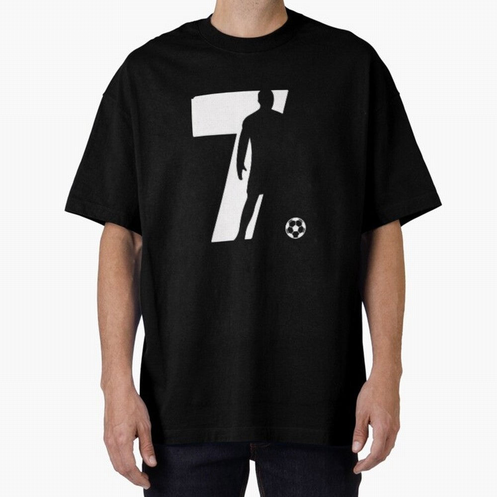 CR 7 Oversized T-Shirt Celebrate Fan Culture around Global Football Passion for FIFA World Cup 2026 USA Canada Mexico, Built around CR7 and Messi, France and Portugal, Fan Favorite Moments, National Team Passion, Big Match Drama and Soccer History;