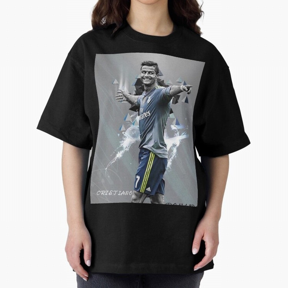 cristiano ronaldo Oversized T-Shirt Cheer through Every Moment of Global Football Passion for FIFA World Cup 2026 USA Canada Mexico, Driven by Messi, Portugal, Spain and Germany, Vintage Soccer Flavor, Modern Football Stars, National Flags and