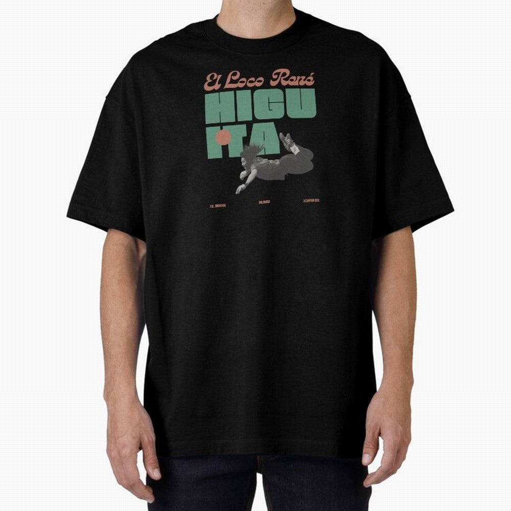 Rene Higuita Minimalist Oversized T-Shirt Treasure FIFA World Cup 2026 Group Stage Capturing Mbappe and Neymar, Argentina and Brazil Energy, Fan Favorite Moments, National Team Passion, Big Match Drama and Soccer History; Ideal for Fans Who Follow