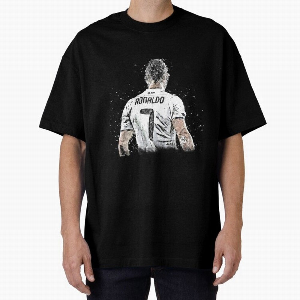 Cristiano ronaldo back Oversized T-Shirt Cheer through Every Moment of Global Football Passion for FIFA World Cup 2026, Celebrating Neymar, Haaland and Cristiano Ronaldo, England and Germany, Global Supporter Spirit, Legendary Goals, National