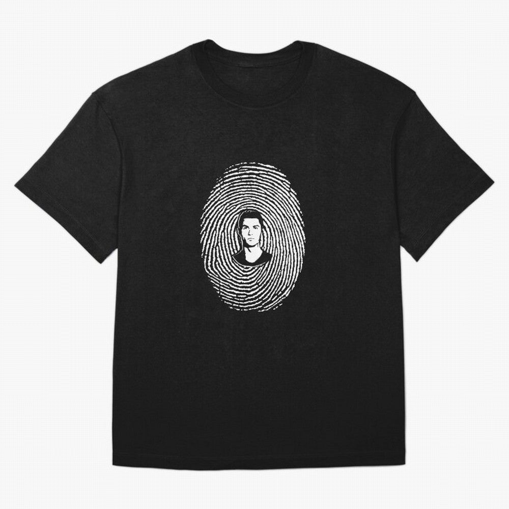 Cristiano Ronaldo fingerprint Oversized T-Shirt Celebrate Supporters United by the FIFA World Cup 2026 USA Canada Mexico Journey through CR7 and Messi Highlights, Brazil Pride, Tournament Hype, Historic Matchups, Family Viewing Parties and Global