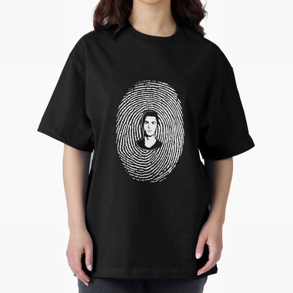 Cristiano Ronaldo fingerprint Oversized T-Shirt Celebrate Supporters United by the FIFA World Cup 2026 USA Canada Mexico Journey through CR7 and Messi Highlights, Brazil Pride, Tournament Hype, Historic Matchups, Family Viewing Parties and Global