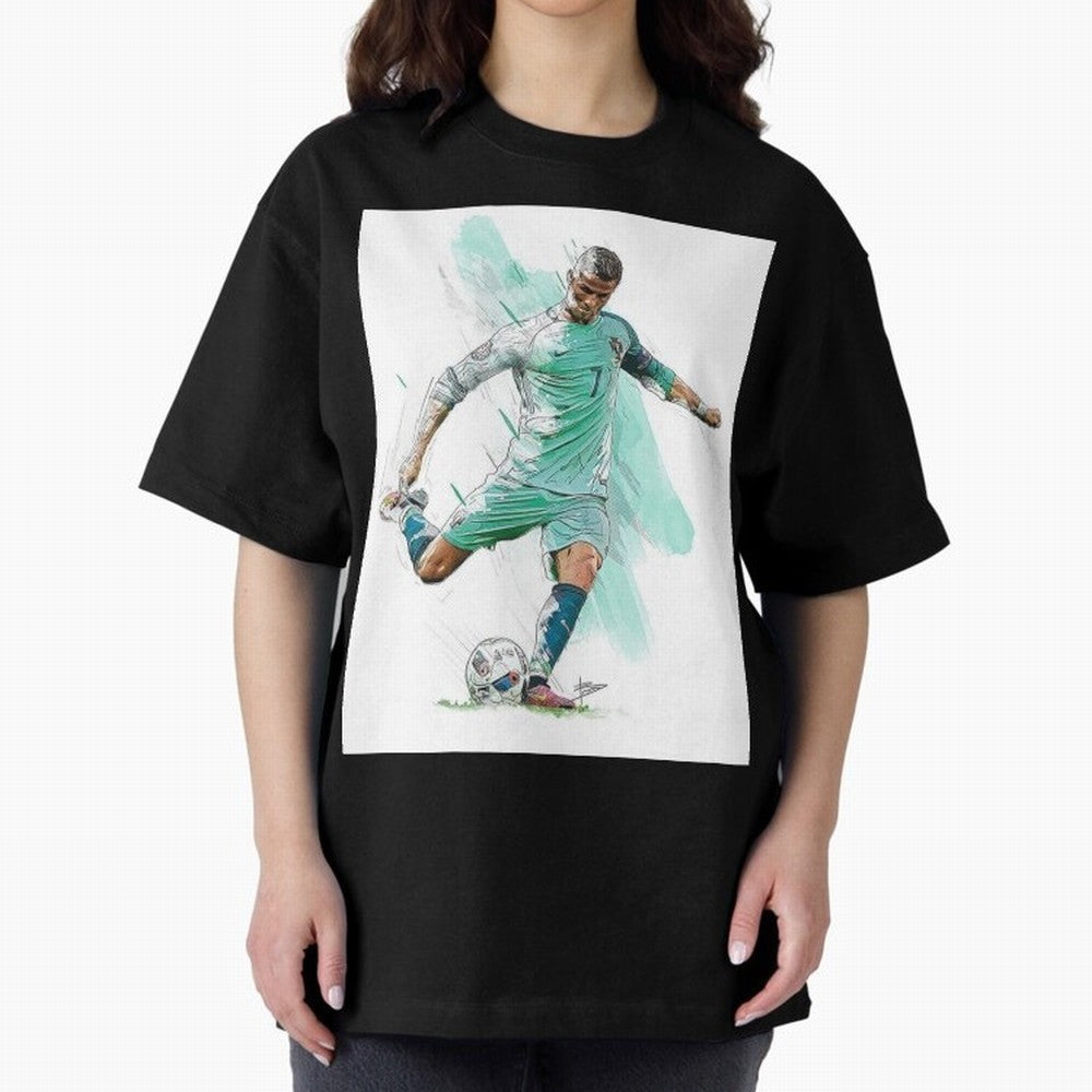 Cristiano ronaldo 7 Oversized T-Shirt Remember Iconic Moments from FIFA World Cup 2026 Group Stage for Fans of Haaland and Mbappe and Spain, Bringing Supporter Pride, Iconic Celebrations, Legendary Names and Global Match Day Energy; Ideal for
