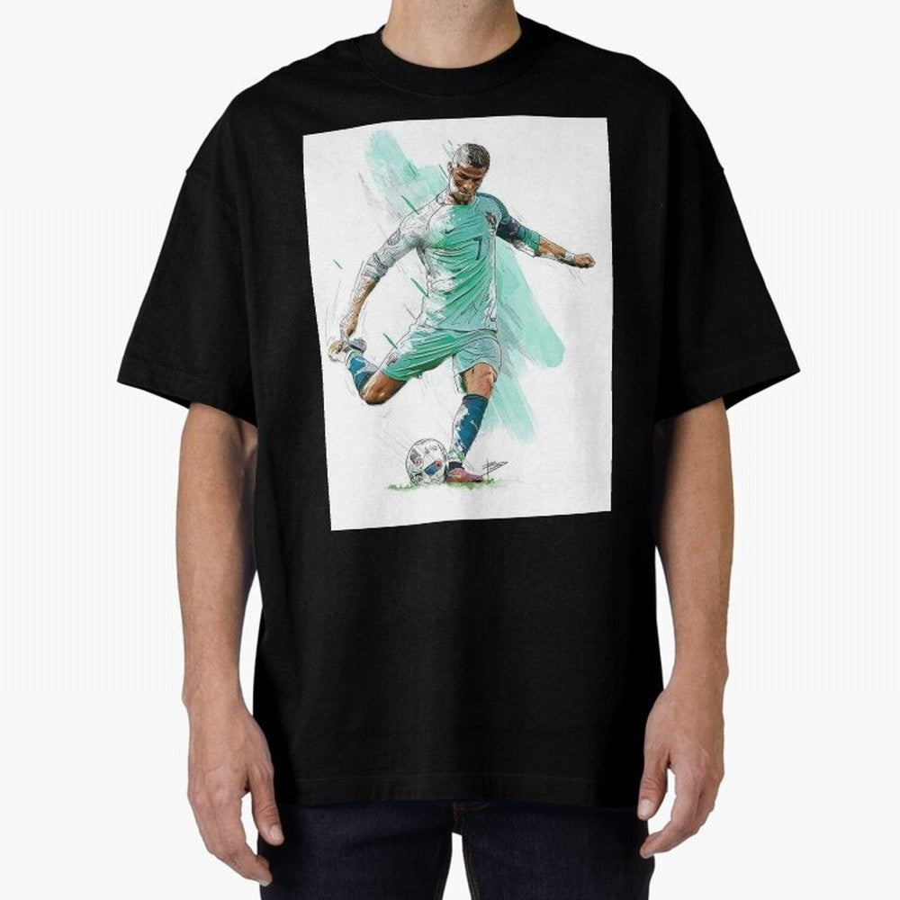 Cristiano ronaldo 7 Oversized T-Shirt Remember Iconic Moments from FIFA World Cup 2026 Group Stage for Fans of Haaland and Mbappe and Spain, Bringing Supporter Pride, Iconic Celebrations, Legendary Names and Global Match Day Energy; Ideal for