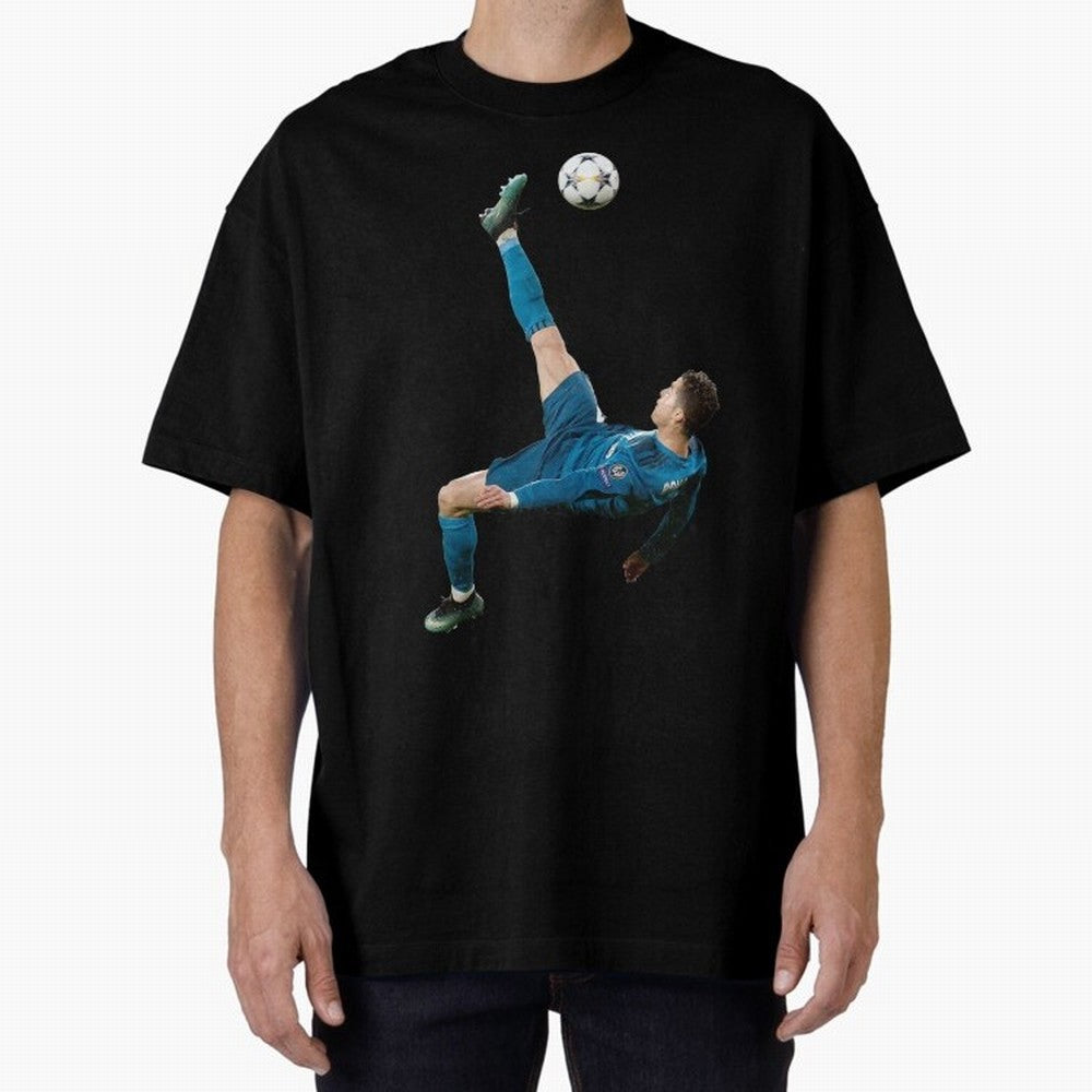 CRISTIANO RONALDO BICYCLE KICK Classic Oversized T-Shirt Honor Champions and Dreams in FIFA World Cup 2026 Group Stage for Fans of Messi, Neymar and Mbappe and England, Bringing Classic Soccer Heritage, Championship Pressure, Fan Loyalty and