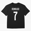Ronaldo Oversized T-Shirt Turn Up for Global Football Passion for FIFA World Cup 2026, Built around Messi, CR7 and Mbappe, Portugal, Spain and Germany, Worldwide Fan Energy, Dramatic Goals, Stadium Lights and Championship Celebrations; Ideal for
