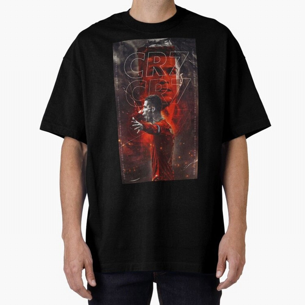 Cristiano Ronaldo Art Oversized T-Shirt Bring Home FIFA World Cup 2026 Group Stage for Fans of Haaland and England and Germany, Bringing Tournament Hype, Historic Matchups, Family Viewing Parties and Global Sports Pride; Made for Collectors Who