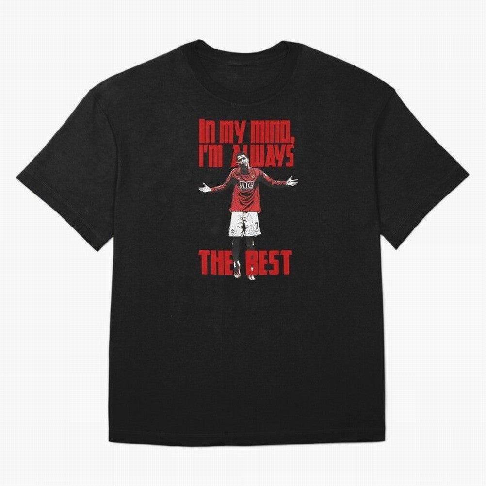 Cristiano Ronaldo Vintage - In My Mind I'm Always THE BEST Oversized T-Shirt Fuel the Hype around Match Day Hype around FIFA World Cup 2026, Neymar, Argentina, Match Day Excitement, Supporter Culture, Golden Goals and Global Football Passion;