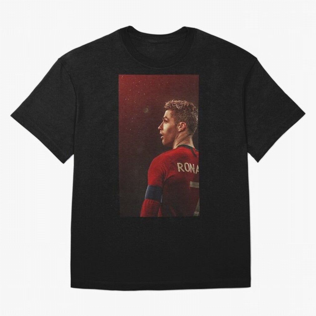 Art Ronaldo Wallpaper Oversized T-Shirt Bring Bold Fan Energy to FIFA World Cup 2026 for Fans of Haaland and Mbappe and Spain, Bringing Classic Soccer Heritage, Championship Pressure, Fan Loyalty and International Pride; Perfect for People Who Love