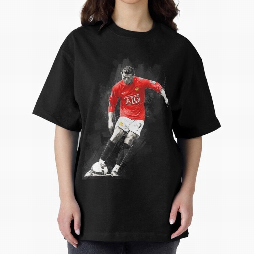 Cristiano Ronaldo Cristiano Ronaldo Oversized T-Shirt Celebrate the Next Chapter of FIFA World Cup 2026 Group Stage Connected to Messi, CR7 and Mbappe, Spain and Netherlands Energy, Worldwide Fan Energy, Dramatic Goals, Stadium Lights and