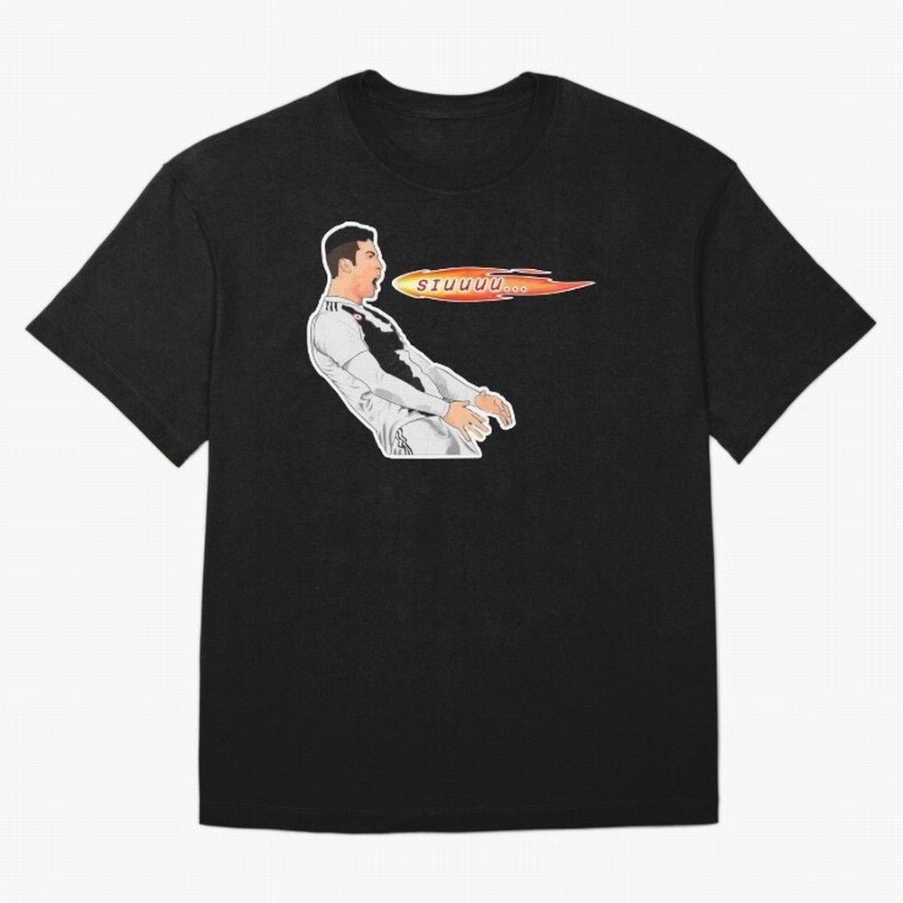 Siuuu Cristiano ronaldo funny Oversized T-Shirt Celebrate the Road through FIFA World Cup 2026 Group Stage Capturing Mbappe, Spain Energy, Retro Football Energy, Iconic Rivalries, Trophy Chase Drama and Stadium Atmosphere; Perfect for Fans,
