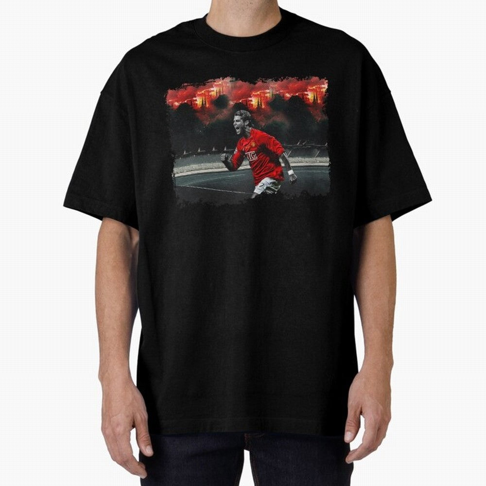 Cristiano Ronaldo Manchester 8K Oversized T-Shirt Celebrate Fan Culture around Global Football Passion for FIFA World Cup 2026 USA Canada Mexico, Built around CR7 and Messi, France and Portugal, Fan Favorite Moments, National Team Passion, Big