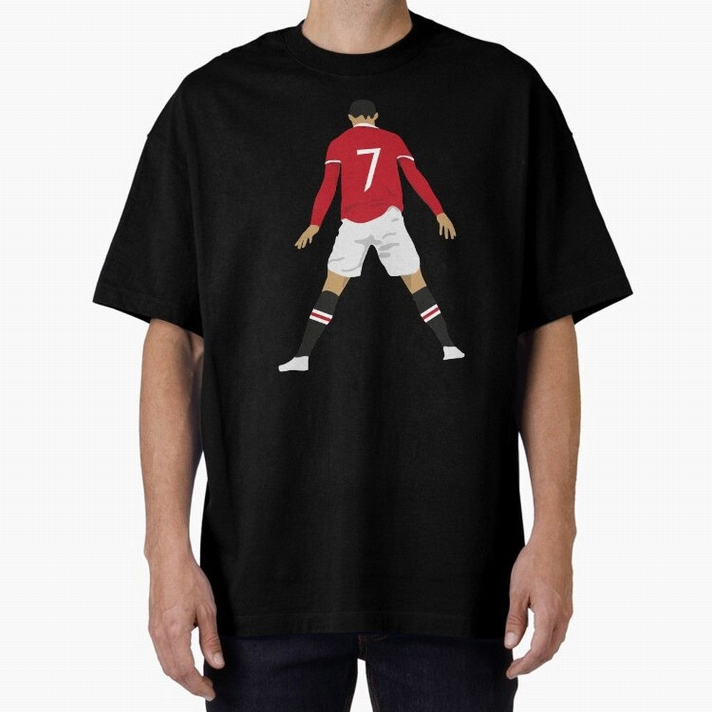 CR7 Man U | SIIIIIUUUUUUU (Celebration) Oversized T-Shirt Stand with Match Day Hype around FIFA World Cup 2026 Group Stage, Neymar, Haaland and Cristiano Ronaldo, France and Portugal, Champion Mindset, Group Stage Buzz, Knockout Tension and