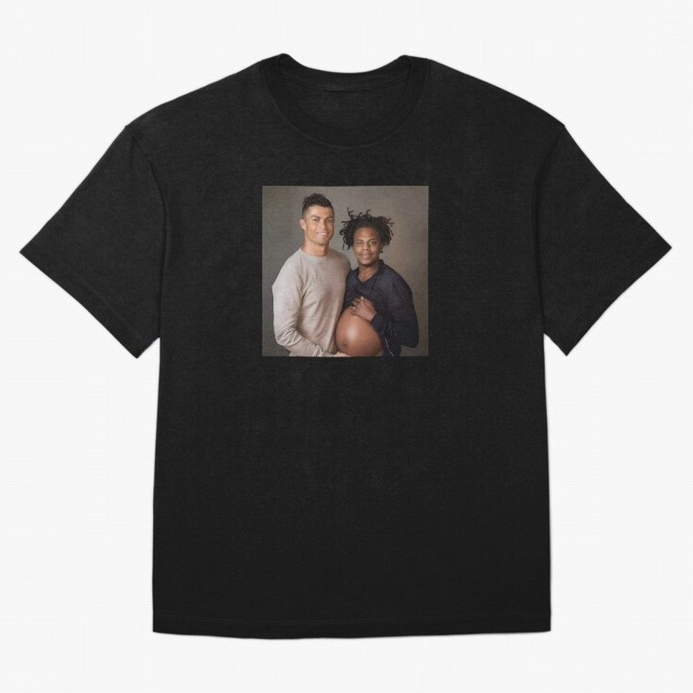 Cristiano Ronaldo and IShowSpeed pregnant. Oversized T-Shirt Stand Proud for FIFA World Cup 2026 USA Canada Mexico for Fans of Neymar, Haaland and Cristiano Ronaldo and Germany, Bringing Game Day Rituals, Football Legends, Country Pride and the