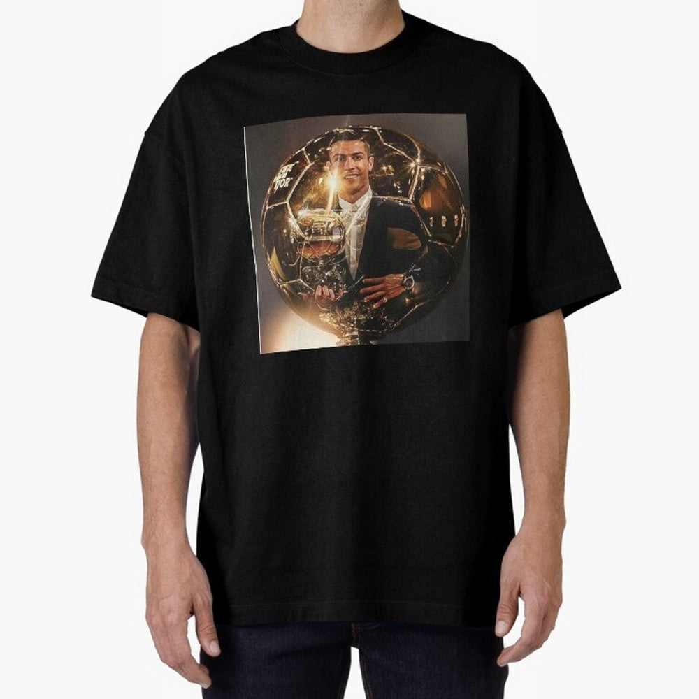 Cristiano Ronaldo Art Throw Pillow Oversized T-Shirt Celebrate FIFA World Cup 2026 USA Canada Mexico for Fans of Mbappe and Neymar and France and Portugal, Bringing Football Passion, Legendary Performances, Festival Vibes and Supporter Community;