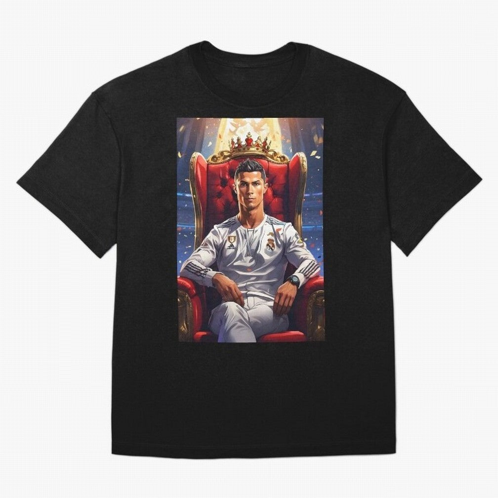 King Cristiano Ronaldo Oversized T-Shirt Celebrate the Stars of Match Day Hype around FIFA World Cup 2026 USA Canada Mexico, Messi, England, France and Netherlands, Match Day Excitement, Supporter Culture, Golden Goals and Global Football Passion;