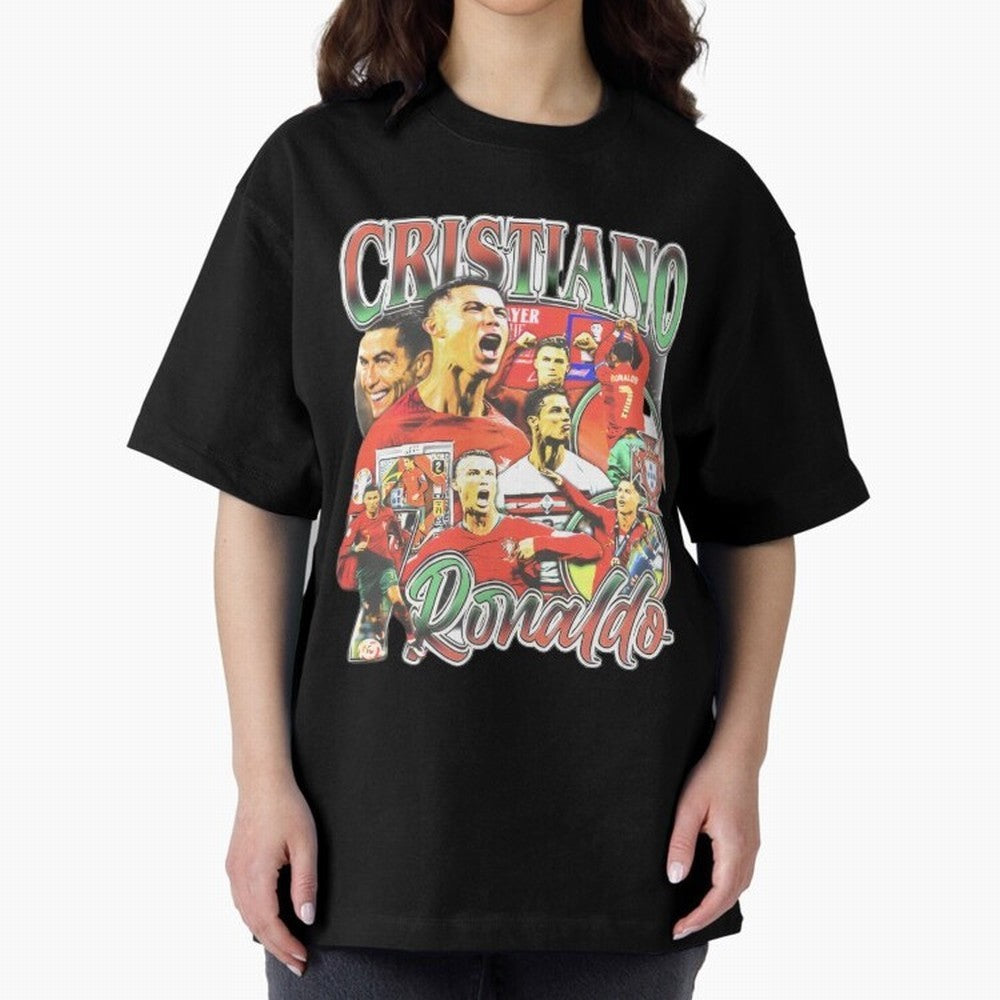 Cristiano Ronaldo Graphic Shirt Oversized T-Shirt Bring a Champion Mindset to Match Day Hype around FIFA World Cup 2026, CR7 and Messi, Germany, Stadium Chants, National Pride, Trophy Dreams and Unforgettable Football Memories; Perfect for Fans,