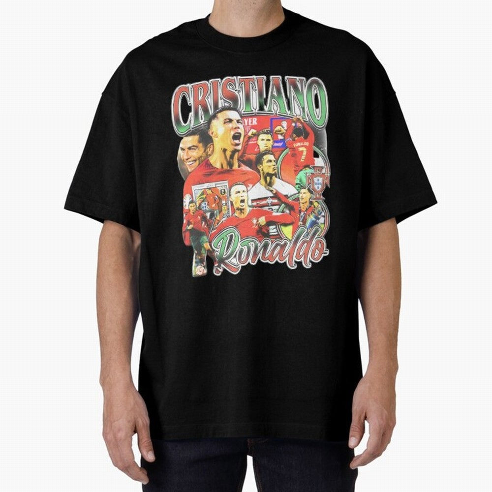 Cristiano Ronaldo Graphic Shirt Oversized T-Shirt Bring a Champion Mindset to Match Day Hype around FIFA World Cup 2026, CR7 and Messi, Germany, Stadium Chants, National Pride, Trophy Dreams and Unforgettable Football Memories; Perfect for Fans,