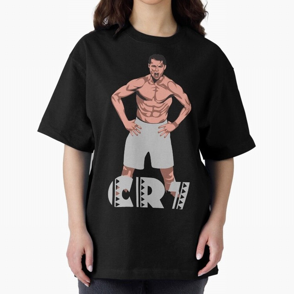 BEST - Cristiano Ronaldo Oversized T-Shirt Carry the Dream of FIFA World Cup 2026 Spirit, Capturing Spain, Messi, Sports Nostalgia, International Competition, Famous Players and Unforgettable Victories; Created for Match Day Parties, Soccer Gifts,
