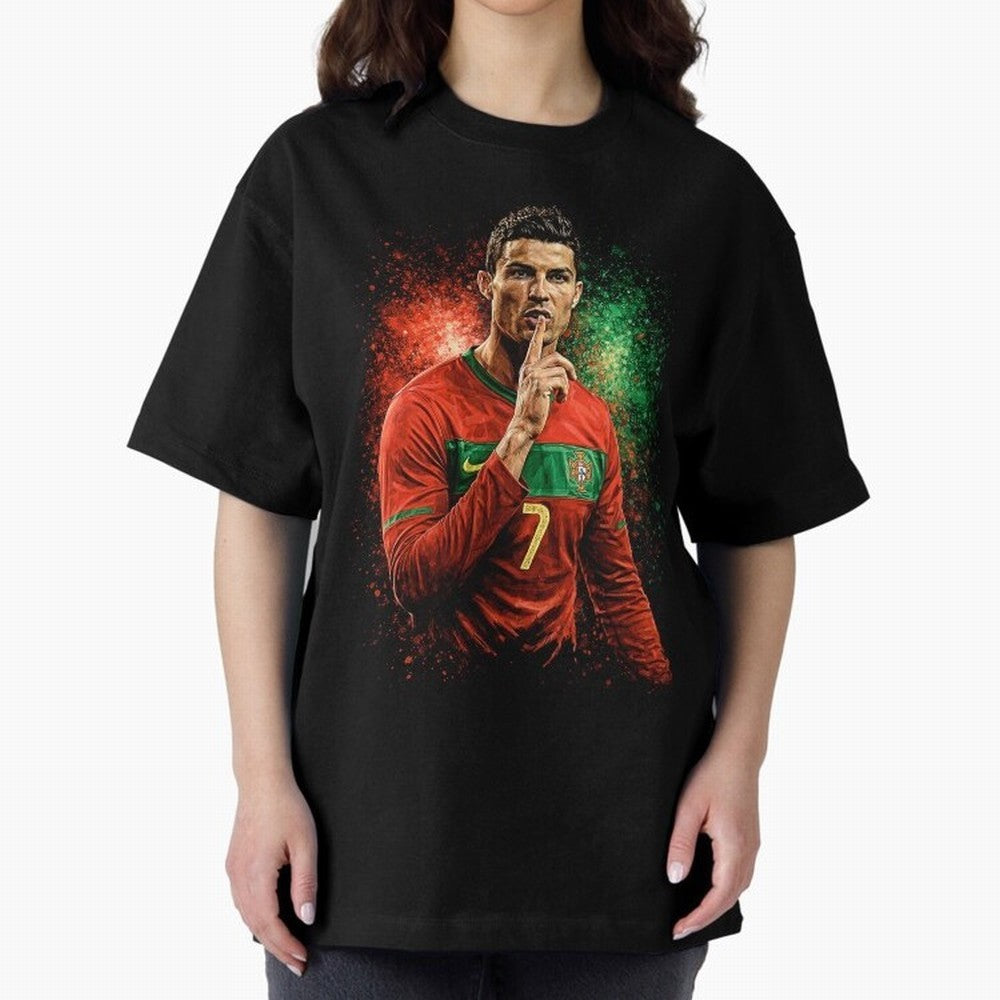 Cristiano Ronaldo Football Legend Oversized T-Shirt Bring Legendary Rivalry Energy to Match Day Hype around FIFA World Cup 2026, Cristiano Ronaldo, Brazil, Tournament Hype, Historic Matchups, Family Viewing Parties and Global Sports Pride; Built