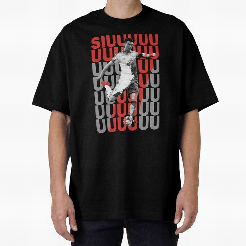 Siuuuuuu Cristiano Ronaldo Oversized T-Shirt Celebrate Classic Football Spirit in Global Football Passion for FIFA World Cup 2026 Group Stage, Centered on Messi, Neymar and Mbappe, Argentina, Classic Soccer Heritage, Championship Pressure, Fan