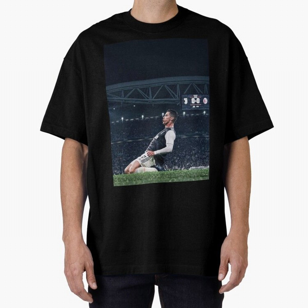Wallpaper Cristiano Celebration Oversized T-Shirt Represent the Passion of Global Football Passion for FIFA World Cup 2026 Group Stage, Built around Messi, Portugal, Spain and Germany, Vintage Soccer Flavor, Modern Football Stars, National Flags