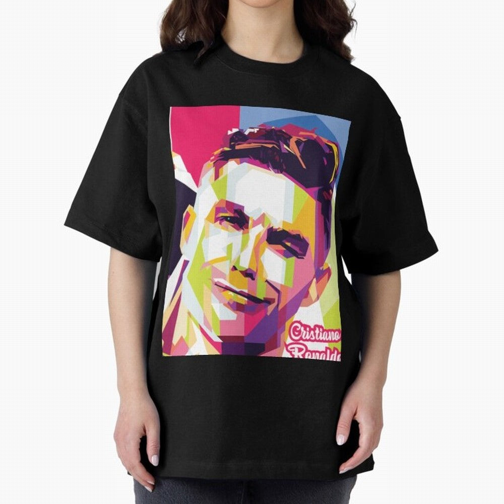 Cristiano Ronaldo Cristiano Ronaldo Oversized T-Shirt Show Championship Spirit for FIFA World Cup 2026 Capturing CR7, Brazil Energy, Championship Spirit, Famous Goals, Roaring Crowds and International Football Unity; Perfect for People Who Love