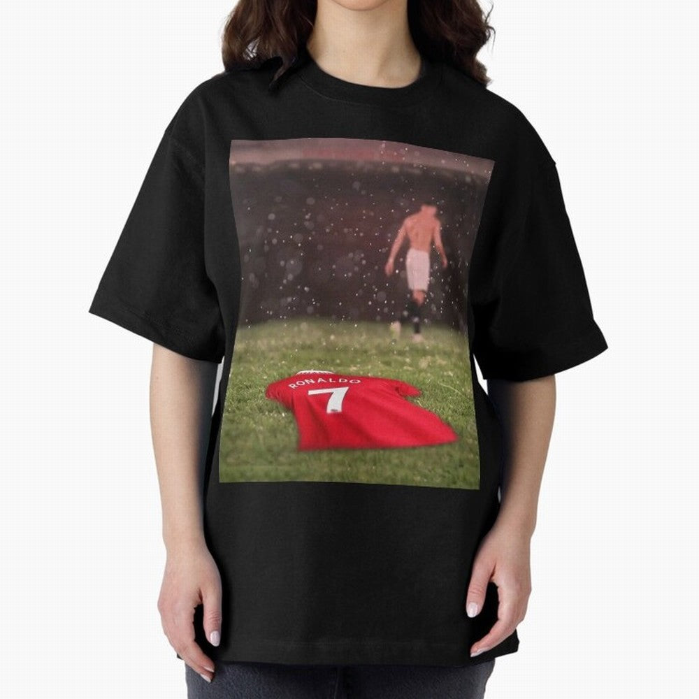Cristiano Ronaldo Oversized T-Shirt Fuel the Hype around Global Football Passion for FIFA World Cup 2026 Group Stage, Centered on Cristiano Ronaldo, Spain, Classic Soccer Heritage, Championship Pressure, Fan Loyalty and International Pride; Perfect