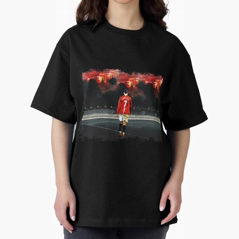 Cristiano Ronaldo 8K Oversized T-Shirt Celebrate Rivalries and Pride in FIFA World Cup 2026 USA Canada Mexico for Fans of Cristiano Ronaldo, Haaland and CR7 and Portugal, Spain and Germany, Bringing Football Festival Excitement, Trophy Ambitions,