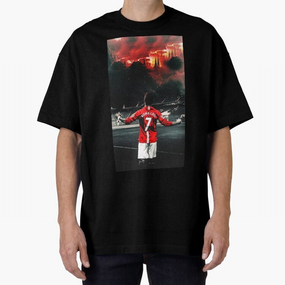 cristiano ronaldo manchester Oversized T-Shirt Represent the Passion of FIFA World Cup 2026 Spirit, Capturing Portugal, Spain and Germany, Mbappe, Goal Celebration Energy, Supporter Heritage, Football Icons and Worldwide Tournament Joy; Great for