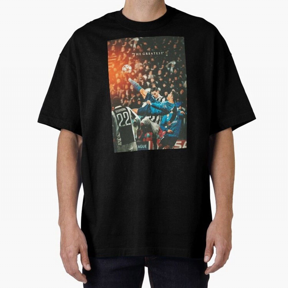 Ronaldo Bicycle Kick Skills Greatest, Ronaldo Gifts, Ronaldo Best Selling , Ronaldo Top Items Poste Oversized T-Shirt Share the Excitement of Match Day Hype around FIFA World Cup 2026 USA Canada Mexico, Mbappe, England, Retro Football Energy,