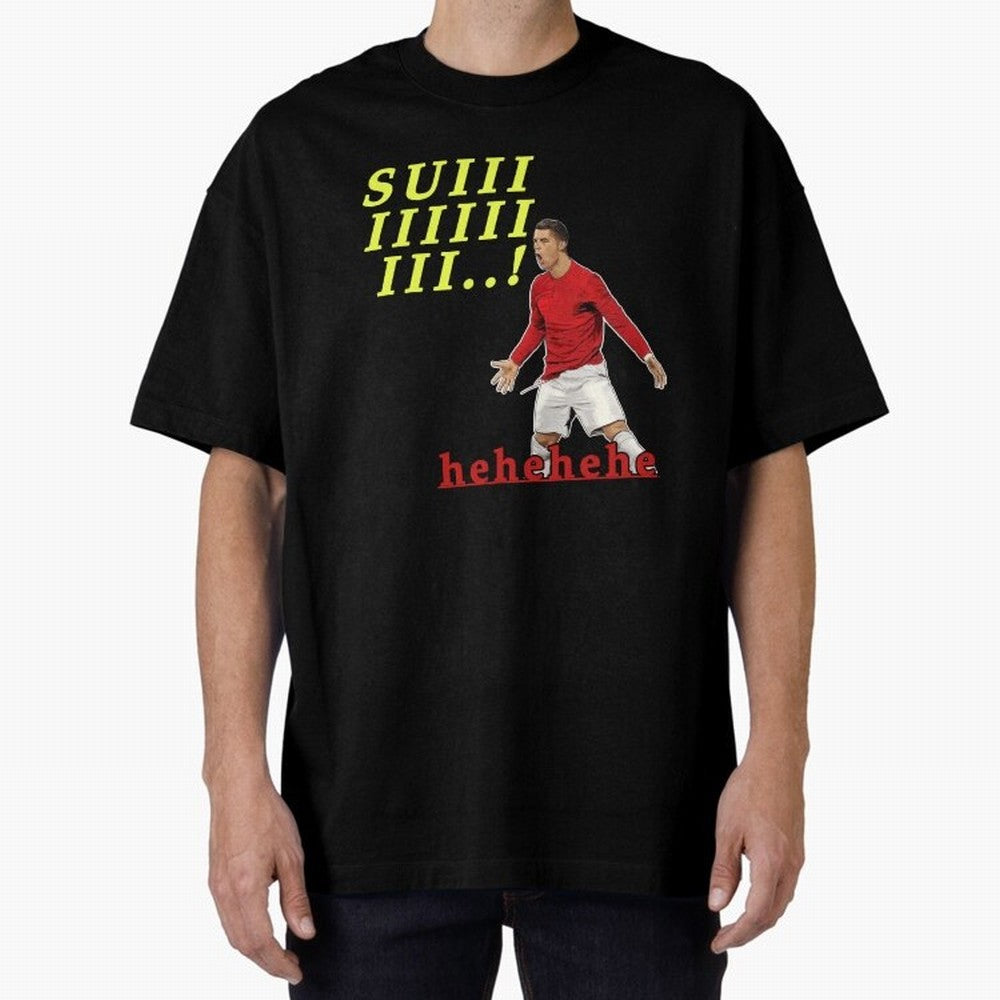 Hehehe suiii !! Cristiano ronaldo goal Oversized T-Shirt Celebrate Global Passion for FIFA World Cup 2026 Group Stage for Fans of Neymar, Haaland and Cristiano Ronaldo and Portugal, Spain and Germany, Bringing Football Festival Excitement, Trophy