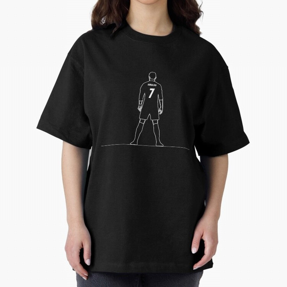 Cristiano Ronaldo Standing Oversized T-Shirt Bring Supporter Culture to FIFA World Cup 2026 Spirit, Inspired by England, Messi, Neymar and Mbappe, Supporter Pride, Iconic Celebrations, Legendary Names and Global Match Day Energy; Perfect for Fans,
