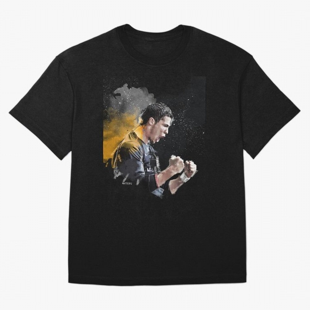 CRISTIANO RONALDO PAINTING Oversized T-Shirt Capture FIFA World Cup 2026 USA Canada Mexico Connected to CR7 and Messi, Brazil, Portugal and Argentina Energy, Champion Mindset, Group Stage Buzz, Knockout Tension and Passionate Fan Culture; Perfect