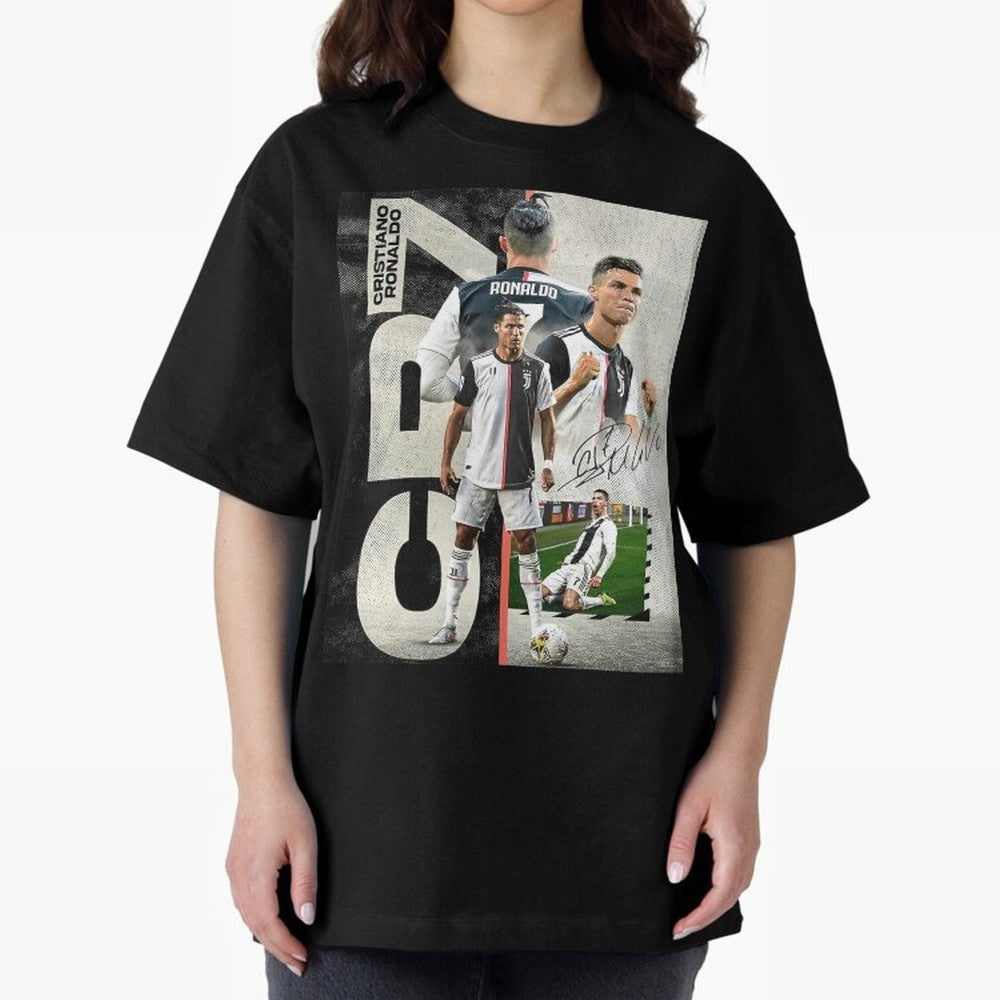 Cristiano Ronaldo Goals Oversized T-Shirt Celebrate FIFA World Cup 2026 Spirit, Inspired by Argentina, France and Brazil, Neymar, Global Supporter Spirit, Legendary Goals, National Colors and Tournament Celebration; Ideal for Passionate Fans Who