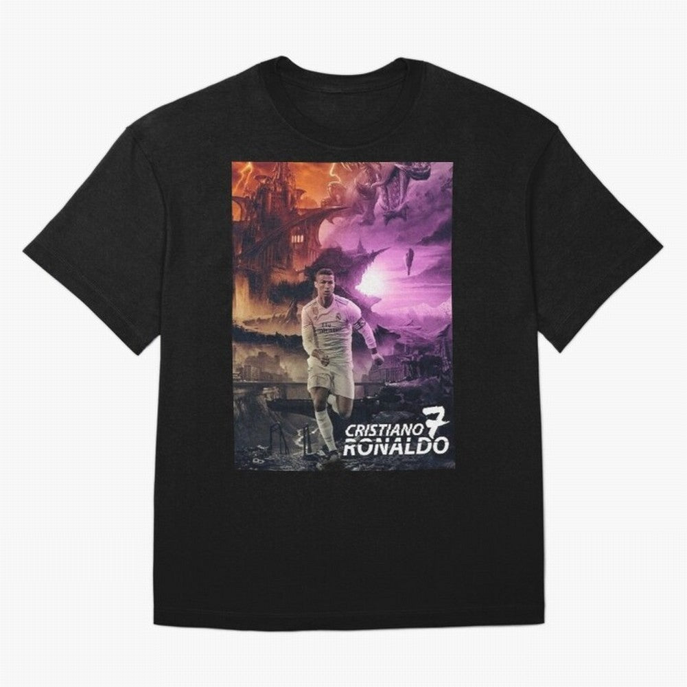 Cristiano Ronaldo | CR7 Design Oversized T-Shirt Celebrate Soccer Greatness during Global Football Passion for FIFA World Cup 2026, Inspired by Messi, Neymar and Mbappe, France, Football Passion, Legendary Performances, Festival Vibes and Supporter