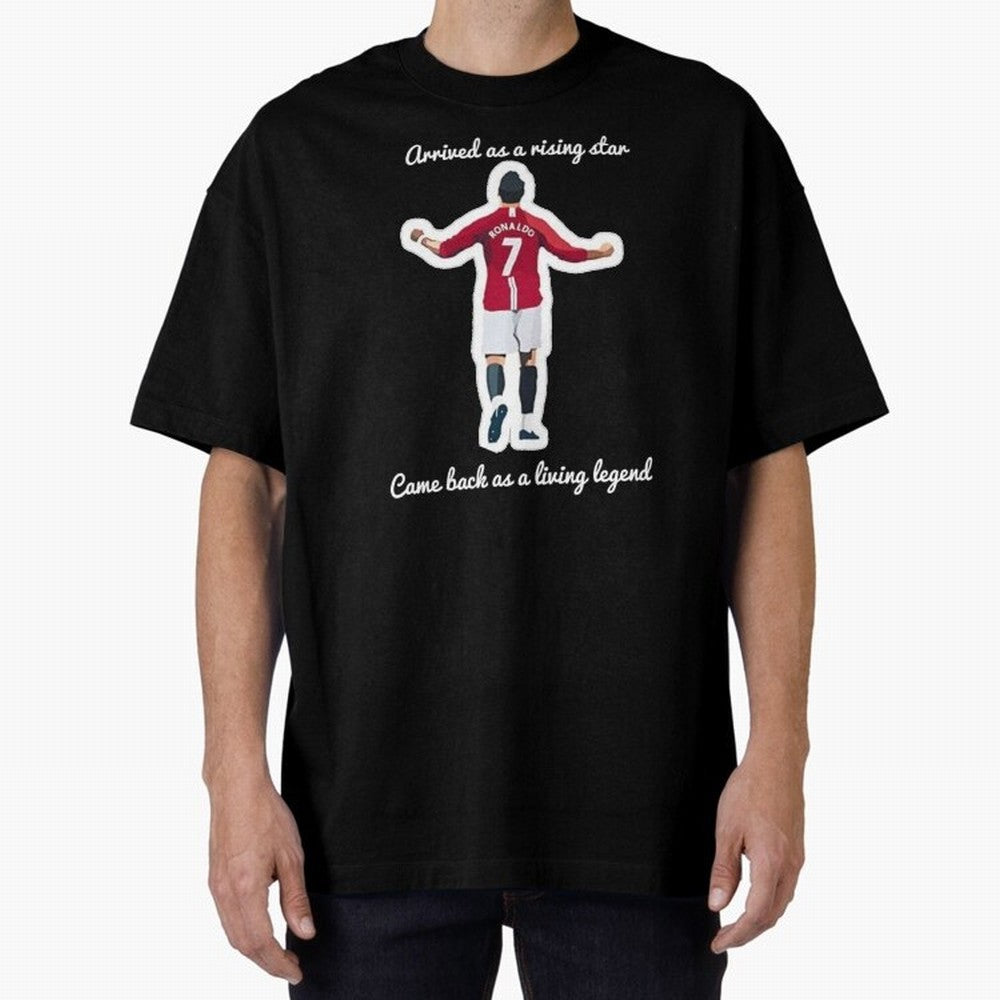 Cristiano Ronaldo Manchester United Siu Siuuu MUFC Oversized T-Shirt Celebrate the Road through FIFA World Cup 2026 Spirit, Centered on England and Germany, Mbappe and Neymar, Football Festival Excitement, Trophy Ambitions, Country Rivalries and
