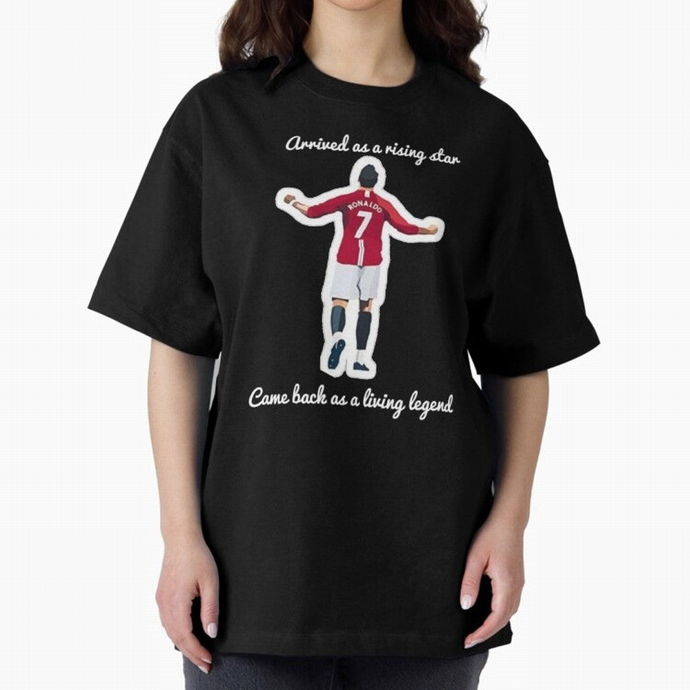Cristiano Ronaldo Manchester United Siu Siuuu MUFC Oversized T-Shirt Celebrate the Road through FIFA World Cup 2026 Spirit, Centered on England and Germany, Mbappe and Neymar, Football Festival Excitement, Trophy Ambitions, Country Rivalries and