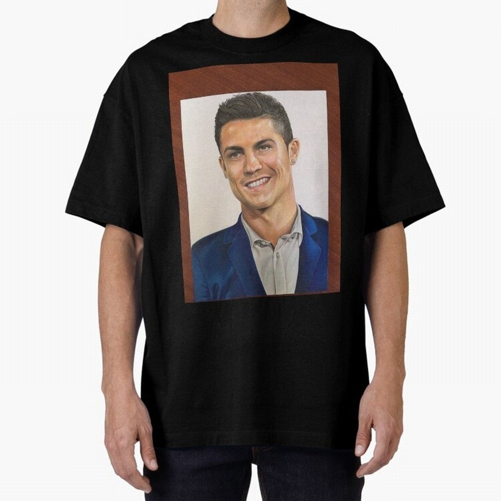 cristiano ronaldo Oversized T-Shirt Capture FIFA World Cup 2026 Spirit, Centered on Portugal, Haaland and Mbappe, Football History, Final Match Energy, Crowd Noise and Once in a Lifetime Moments; Created for Match Day Parties, Soccer Gifts, Fan