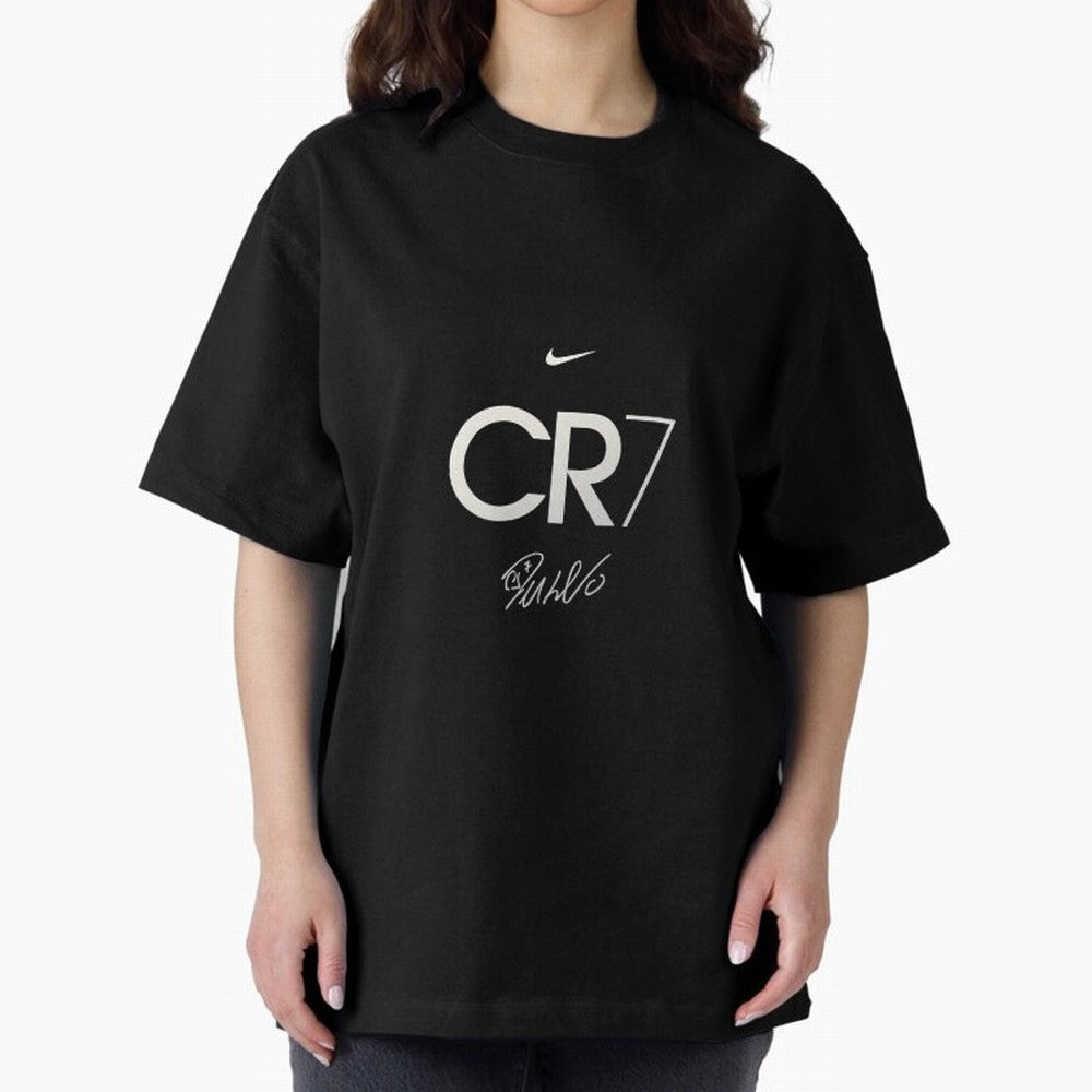 Cristiano Ronaldo Oversized T-Shirt Celebrate Fan Culture around Global Football Passion for FIFA World Cup 2026 USA Canada Mexico, Made for Neymar, Haaland and Cristiano Ronaldo, France and Portugal, Match Day Excitement, Supporter Culture, Golden